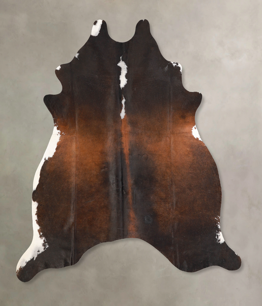 Chocolate and White Cowhide Rug #A34765
