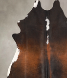 Chocolate and White Cowhide Rug #A34765