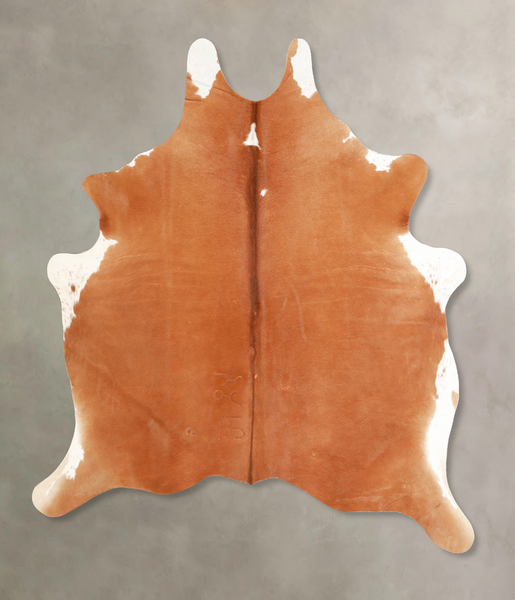 Brown and White Regular Cowhide Rug #A34786