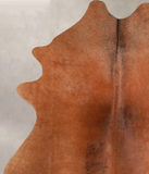Solid Brown Cowhide Rug #A34802