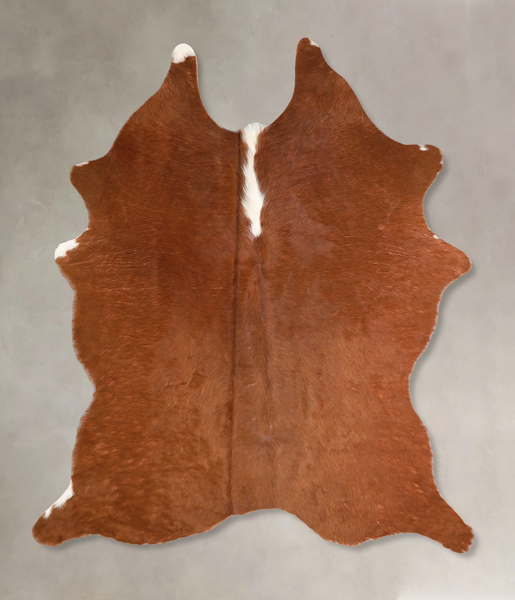 Solid Brown Cowhide Rug #A34898