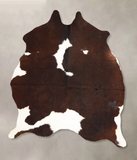 Chocolate and White Cowhide Rug #A34964