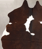 Chocolate and White Cowhide Rug #A34964