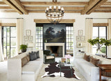 Chocolate and White Cowhide Rug #A34964