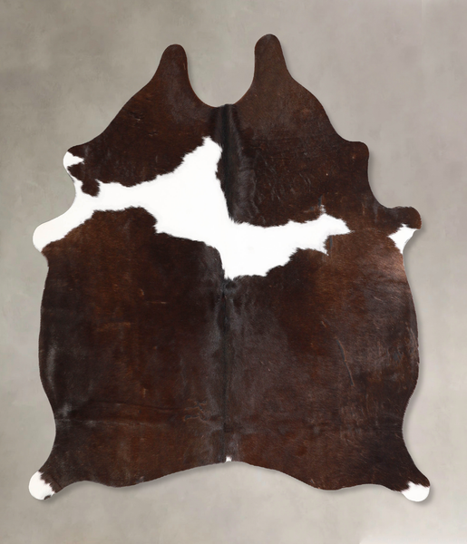 Chocolate and White Cowhide Rug #A34979