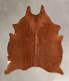 Solid Brown Cowhide Rug #A35029
