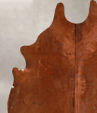 Solid Brown Cowhide Rug #A35029