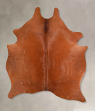 Solid Brown Cowhide Rug #A35034