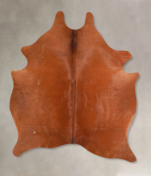 Solid Brown Cowhide Rug #A35034