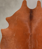 Solid Brown Cowhide Rug #A35034