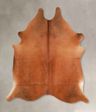 Solid Brown Cowhide Rug #A35035