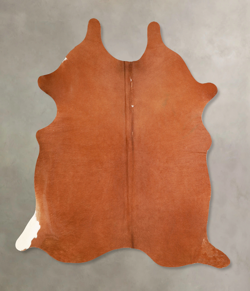 Solid Brown Cowhide Rug #A35058