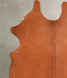 Solid Brown Cowhide Rug #A35058
