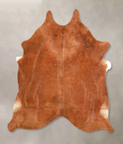 Solid Brown Cowhide Rug #A35060