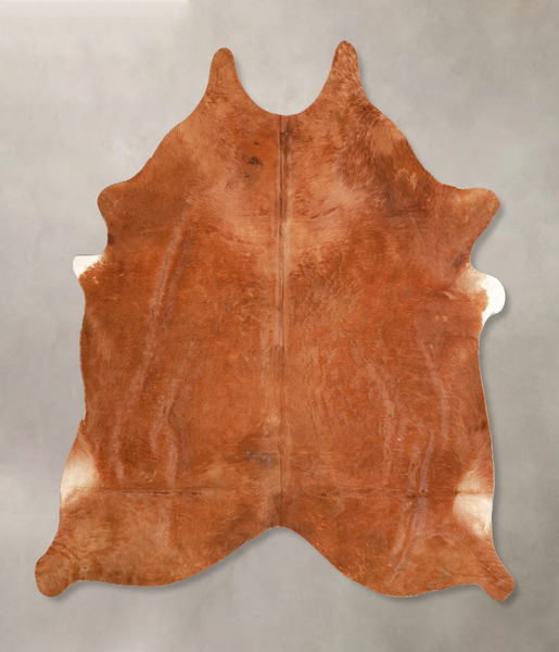 Solid Brown Cowhide Rug #A35060
