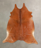 Solid Brown Cowhide Rug #A35073
