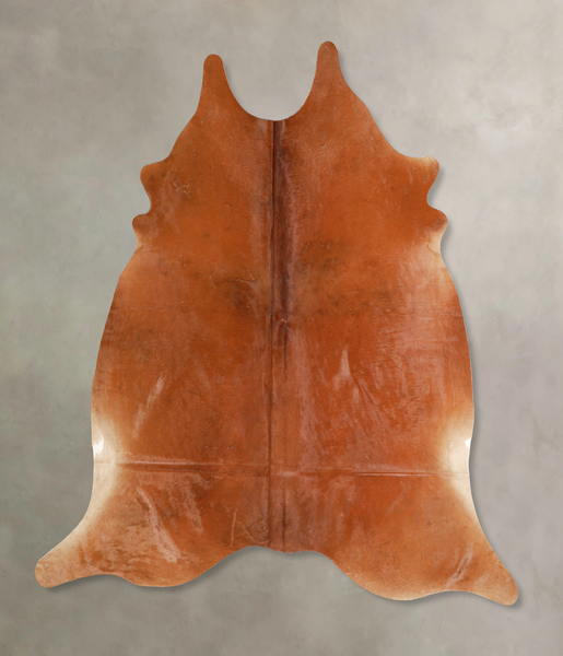 Solid Brown Cowhide Rug #A35073