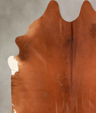 Solid Brown Cowhide Rug #A35125