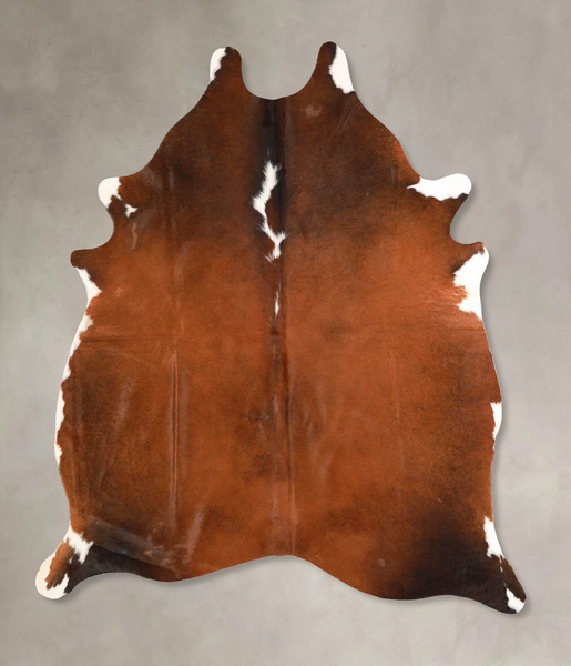 Chocolate and White Cowhide Rug #A35134