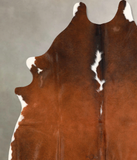Chocolate and White Cowhide Rug #A35134