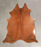 Solid Brown Cowhide Rug #A35151