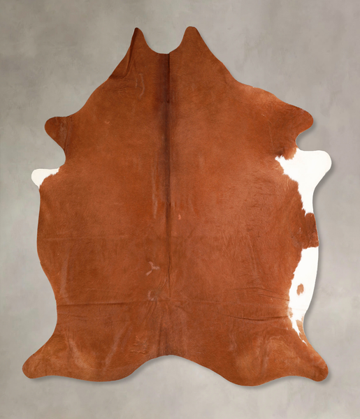 Solid Brown Cowhide Rug #A35152