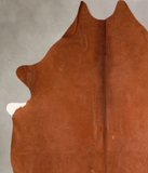 Solid Brown Cowhide Rug #A35152