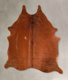 Solid Brown Cowhide Rug #A35160