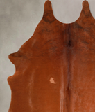 Solid Brown Cowhide Rug #A35160