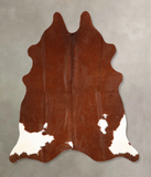 Brown and White Regular Cowhide Rug #A35217HUDSN