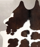Chocolate and White Cowhide Rug #A35247