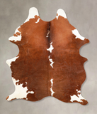 Brown and White Regular Cowhide Rug #A35321