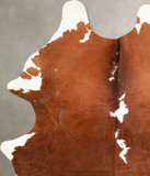 Brown and White Regular Cowhide Rug #A35321