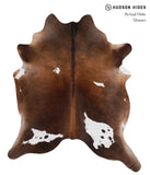 Chocolate and White Cowhide Rug #A3539