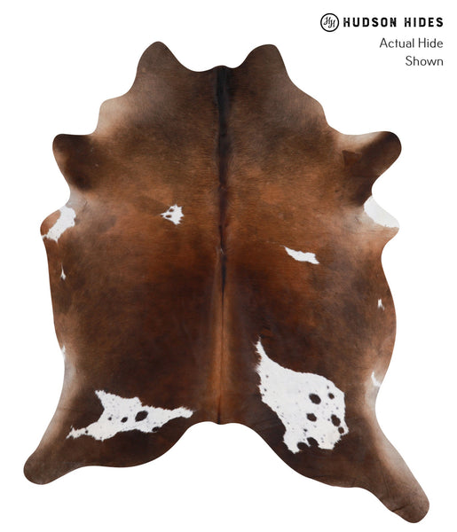 Chocolate and White Cowhide Rug #A3539