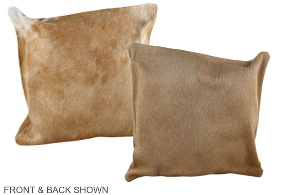 Beige Cowhide Pillow #A35423