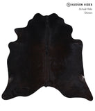 Solid Black Cowhide Rug #A3565