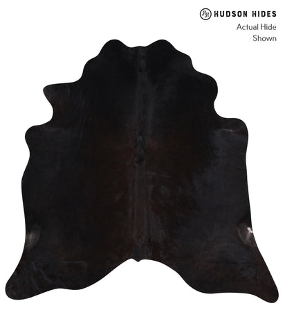Solid Black Cowhide Rug #A3565