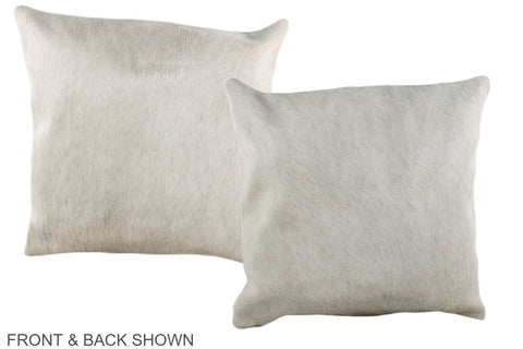 Solid White Cowhide Pillow #A35681