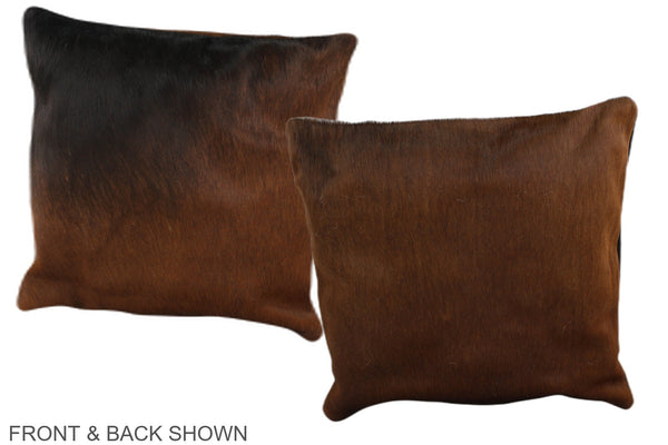 Brown with Red Cowhide Pillow #A35851