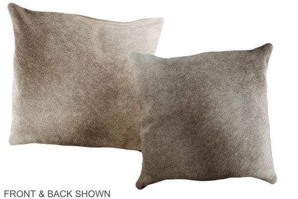 Grey with Beige Cowhide Pillow #A35869