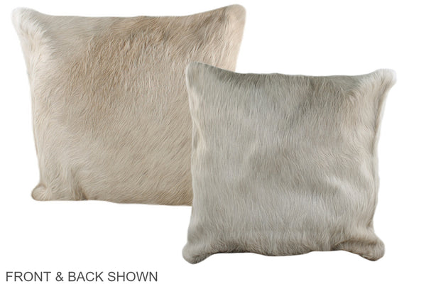 Solid White Cowhide Pillow #A35923
