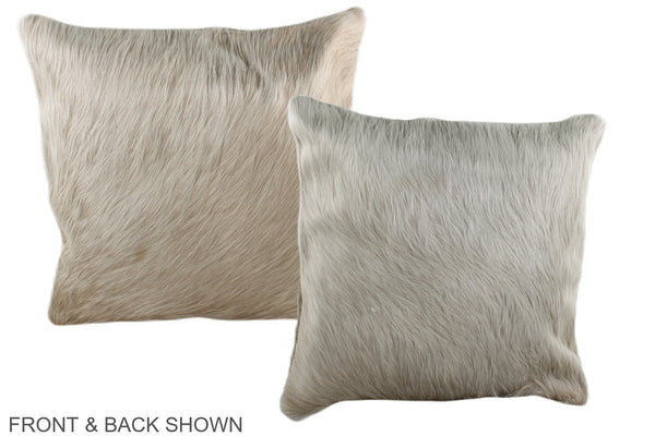 Solid White Cowhide Pillow #A35931