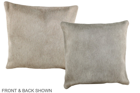 Solid White Cowhide Pillow #A35958