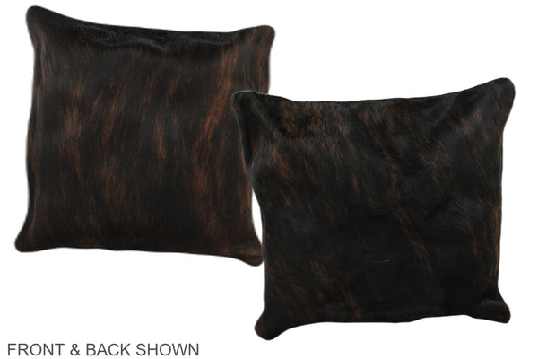 Dark Brindle Cowhide Pillow #A35988