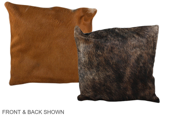 Dark Brindle Cowhide Pillow #A36127