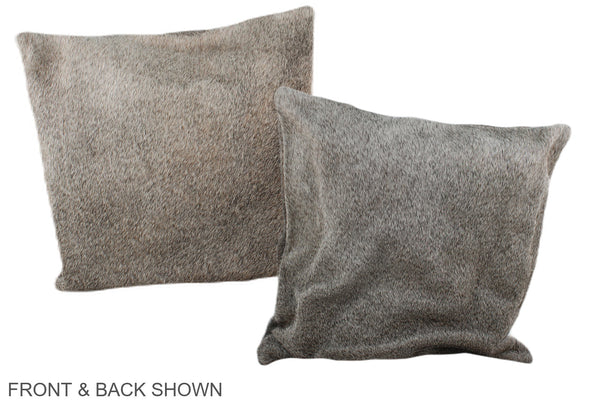 Grey with Beige Cowhide Pillow #A36138
