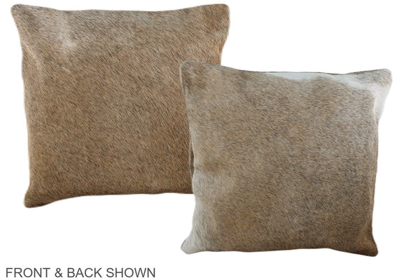 Grey with Beige Cowhide Pillow #A36153