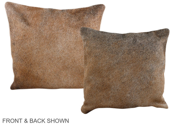 Grey with Beige Cowhide Pillow #A36230