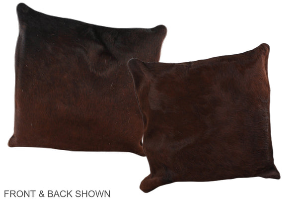 Brown with Red Cowhide Pillow #A36255